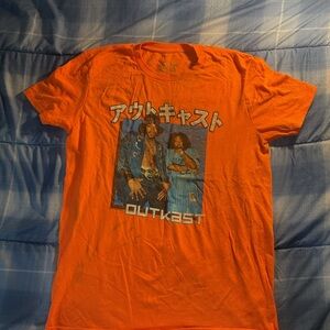 Vibrant Orange Graphic Tee